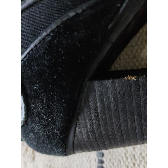 Jeffrey Campbell Kabru Black Suede Studded Pointed Toe Heeled Chelsea Booties 7 - Picture 9 of 10